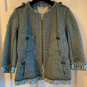 NWT Marc Jacobs Wool Aqua Multicolor Boucle Jacket